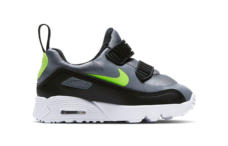 Детские кроссовки Nike Air Max Tiny 90 (черно-серебристые) — Чёрныйсеребристый — фото 3