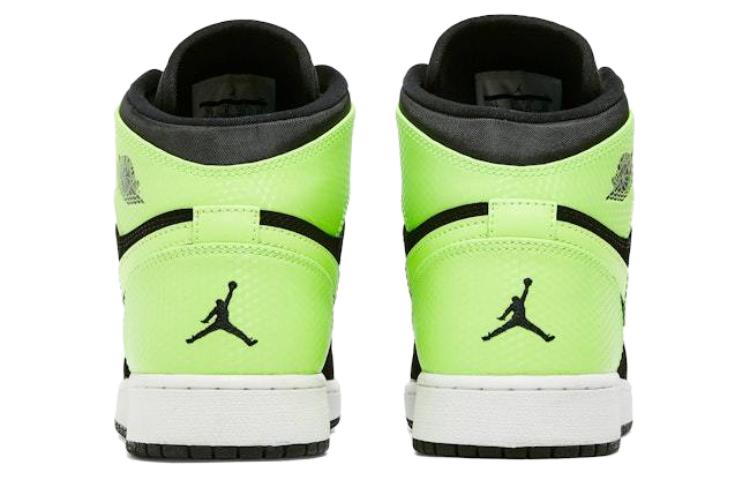 Кроссовки Jordan JordanAir Jordan 1 GS (ядовито-зеленые) — 荧光绿/黑 — фото 5