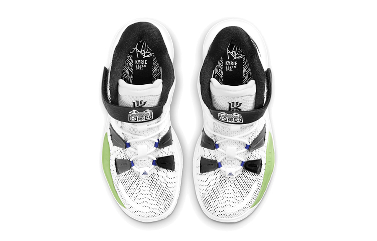 Детские баскетбольные кроссовки Nike Kyrie 7 Brooklyn Beats (бело-черные) — фото 6