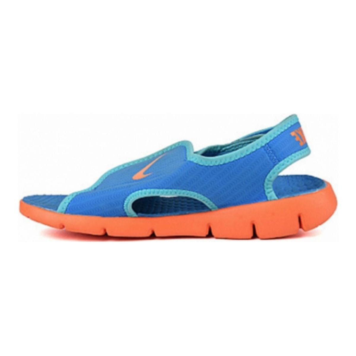 Детские сандалии Nike Sunray Adjust 4 (сине-оранжевые)