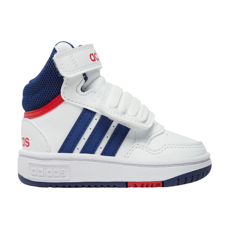 Детские кеды adidas Hoops Mid TD (бело-синий) — Белый / синий — фото 4
