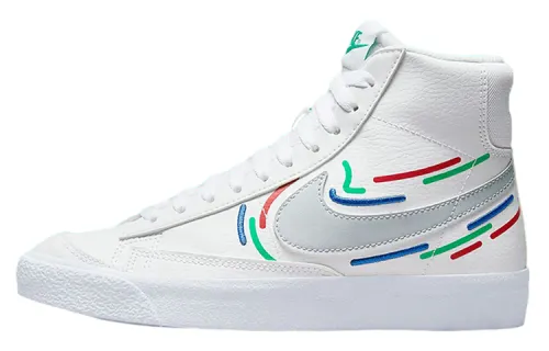 Nike Blazer 77 Slip Resistant Abrasion Resistant Mid top Skateboard Shoes White Unisex