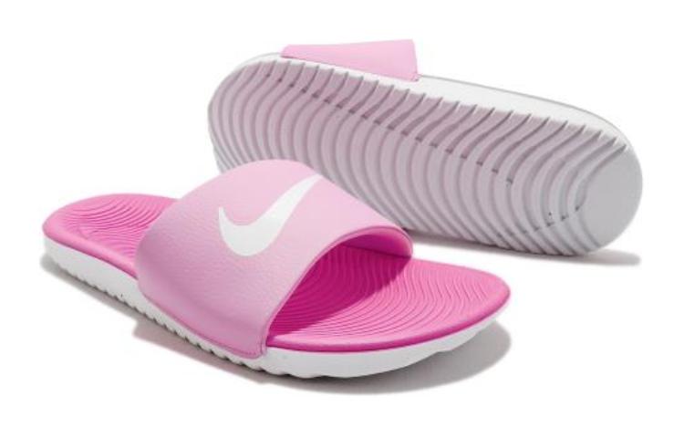 Шлепки Nike Kawa (розово-белые) — Розовыйбелый — фото 3