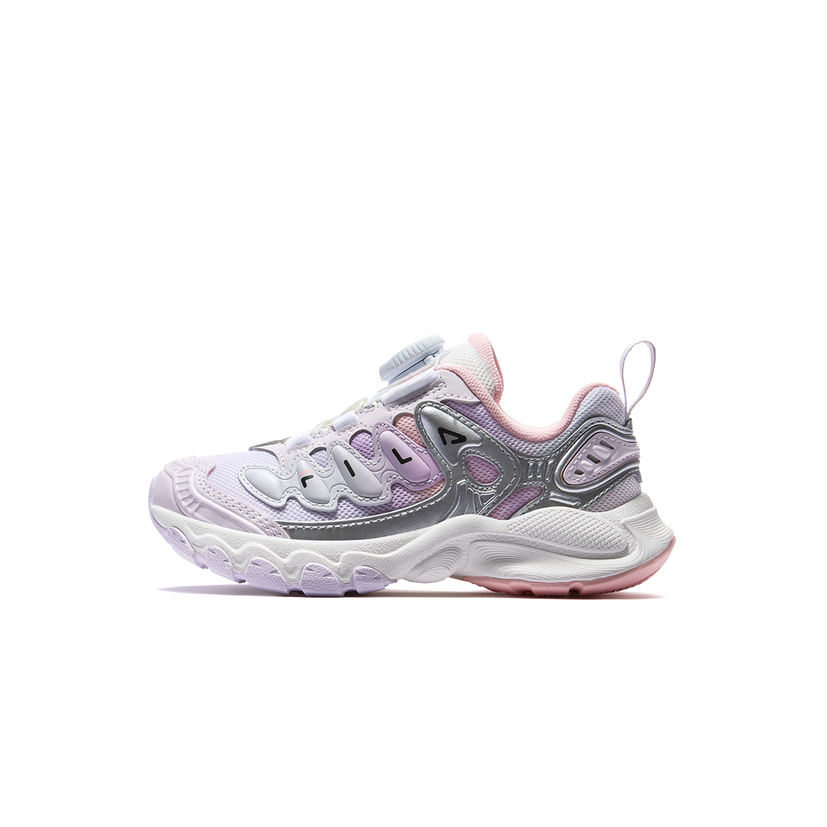Детские кроссовки Fila KIDSHeritage-FHT RUFFLE SOUTH / (бежевые) — 黑/帆船蓝 淡紫色/兰花紫 奶白/深褐棕 消逝蓝/融合灰 黑/绽放粉 — фото 6