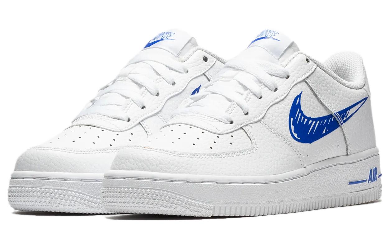 Кроссовки Nike Air Force 1 GS (бело-синие) — фото 5