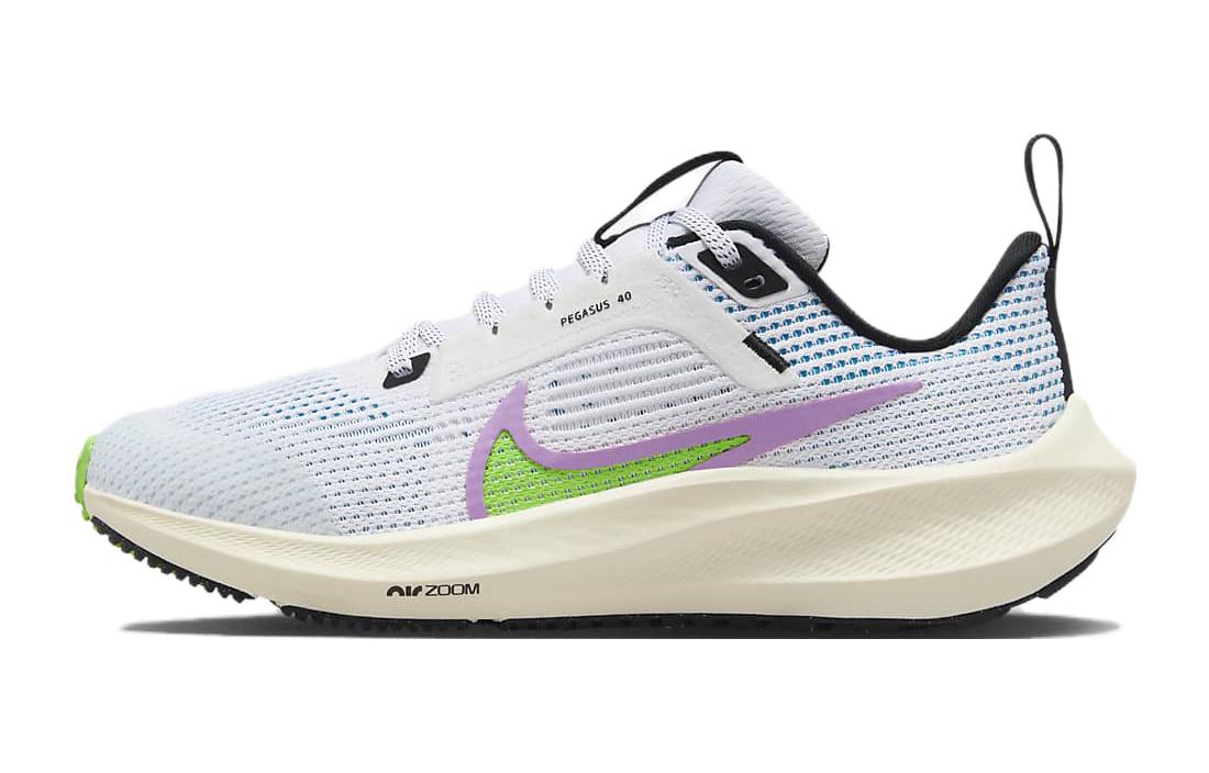 Кроссовки Nike Air Zoom Pegasus 40 GS (бело-зеленые)