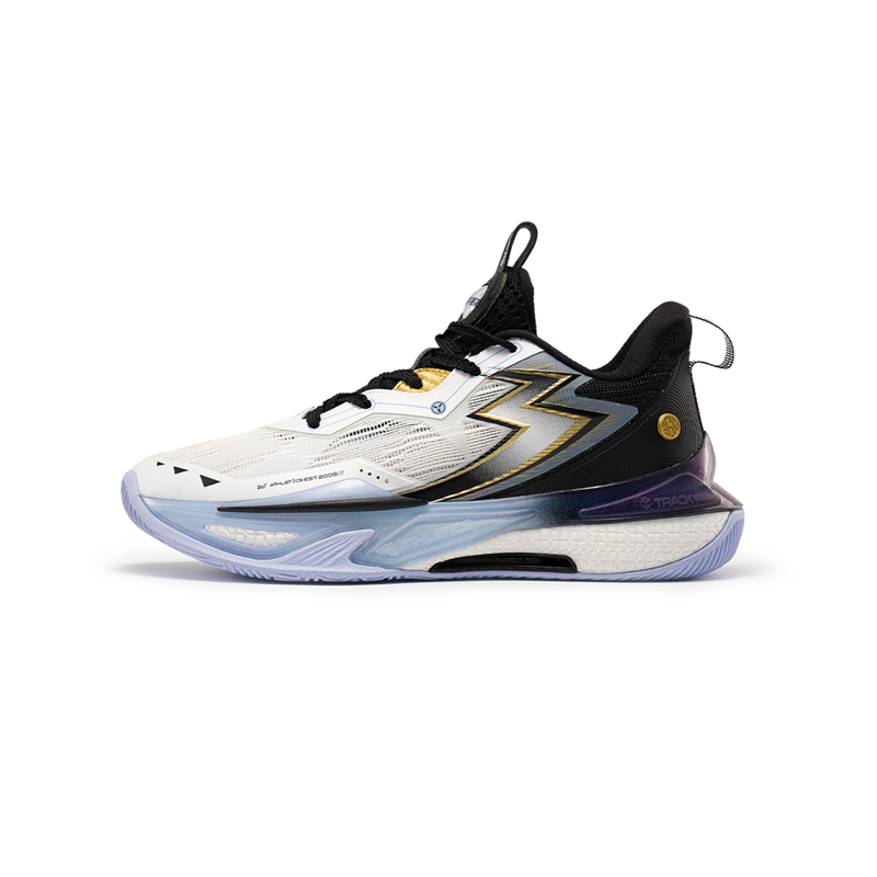 361°KIDS Synthetic leather Drift 2.0 Hi Technology midsole Anti-torsion Big3 student practical leisure sports low-top basketball shoes white and black same style for men and women