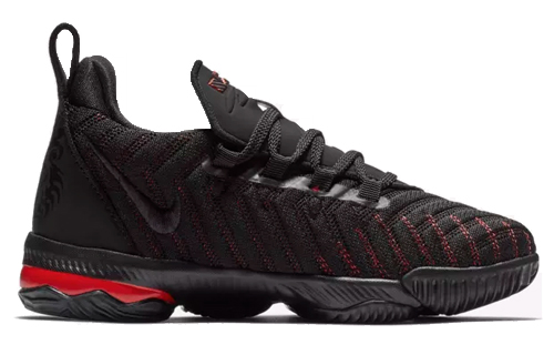 Детские кроссовки Nike NikeLebron 16 XVI (черно-красные) — Чёрный / красный — фото 2