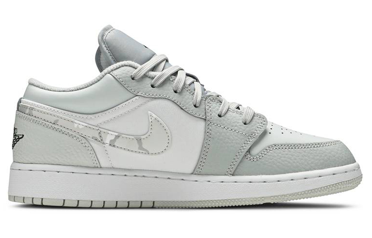 Унисекс кеды Jordan JordanAir Jordan 1 Low SE PU DiorGS (белый / серый) — фото 5