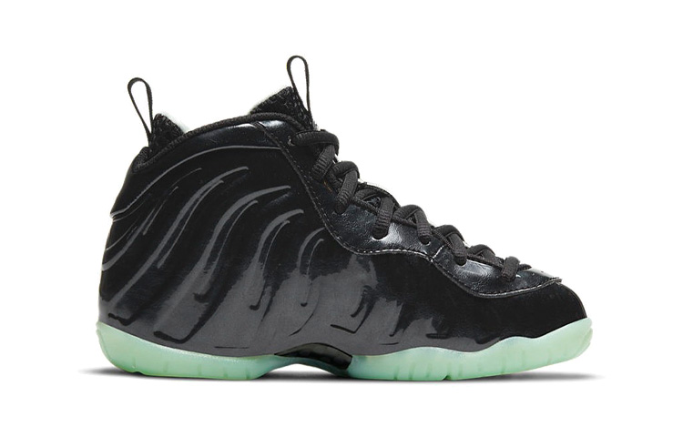 Детские кроссовки Nike NikeFoamposite One Air "All-Star" (черно-зеленые) — Чёрный / зелёный — фото 3