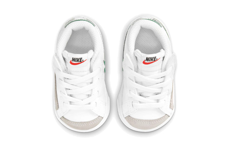 Детские кеды Nike Blazer Mid 77 (белый / зеленый) — Белый / зелёный — фото 6