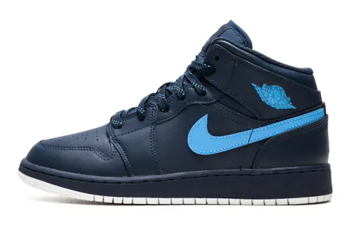 Jordan 1 Mid Obsidian University Blue GS