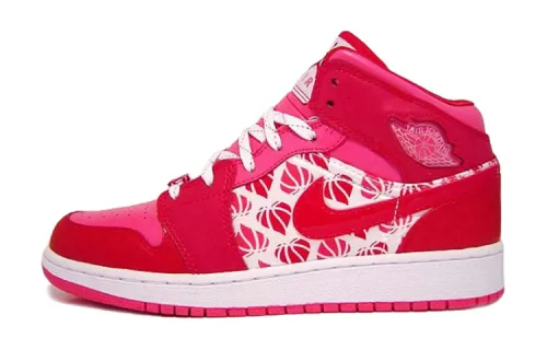 Jordan Air Jordan 1 Premium 'Valentine's Day' Synthetic Leather Slip Resistant Cushioning Abrasion Resistant Mid top