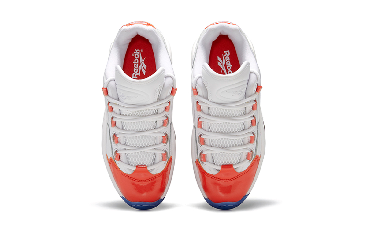 Кроссовки Reebok Question Low-Grade (красно-белые) — фото 4