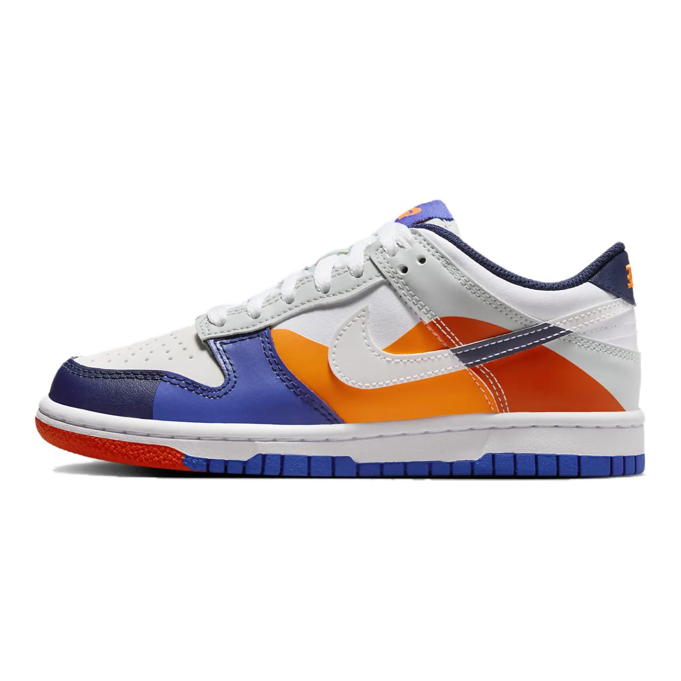 Кроссовки Nike Dunk GS (бело-сине-оранжевые)