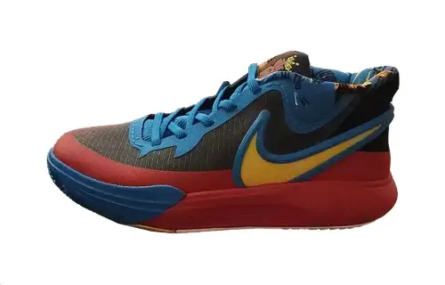 Nike Kyrie 8 comfortable, durable, shock-absorbing, high-top children's basketball shoes, black, blue and red, for small and medium-sized children