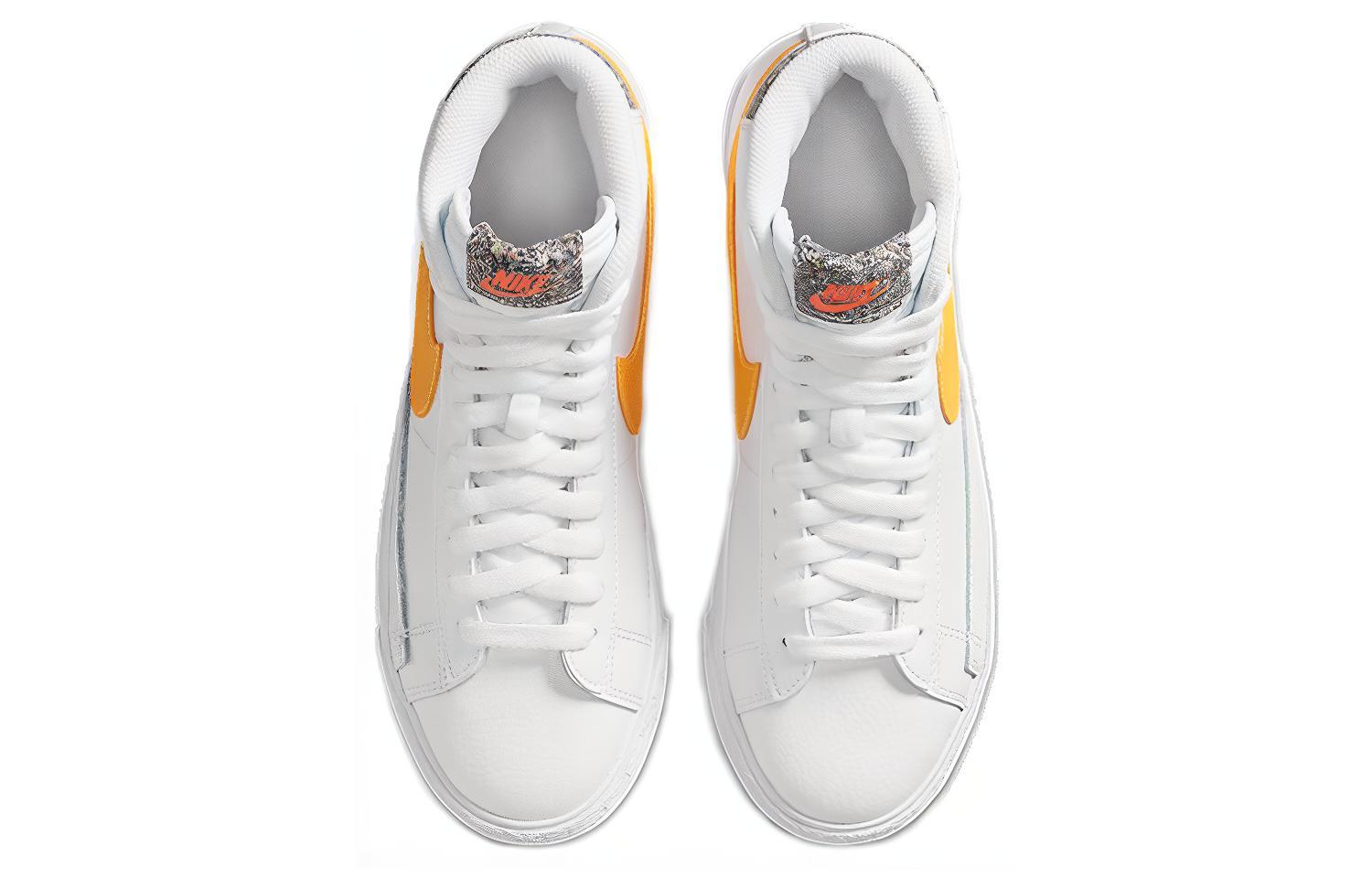 Кеды Nike Blazer Mid (бело-желтые) — фото 4