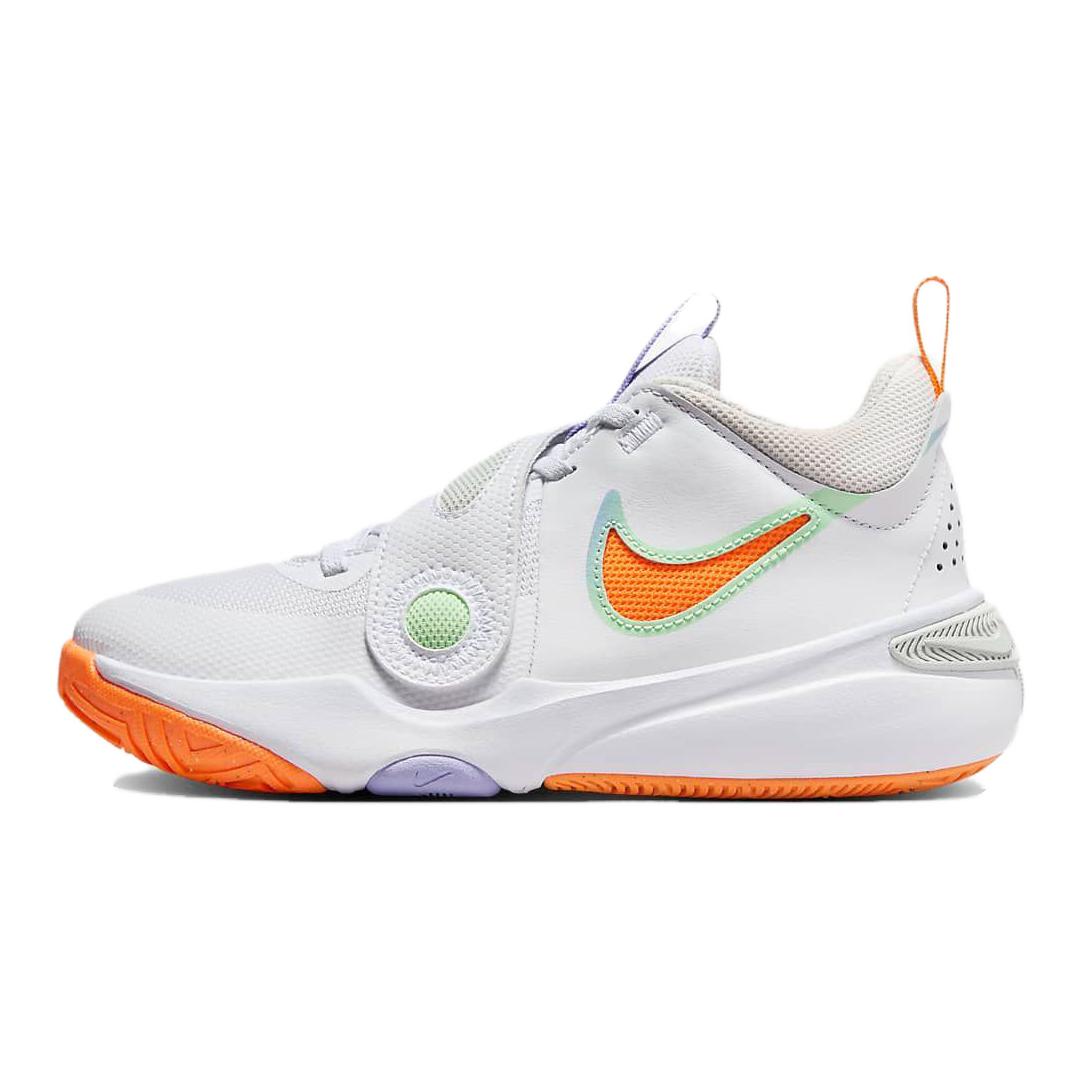 Кроссовки Nike Team Hustle D 11 (оранжево-белые)