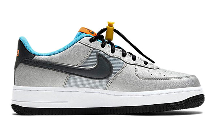 Кеды Nike NikeAir Force 1 GS (серебристо-синие) — Серебристыйсиний — фото 4