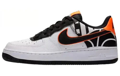 Nike Air Force 1 LV8 Low top Skateboard Shoes White Black Orange Unisex