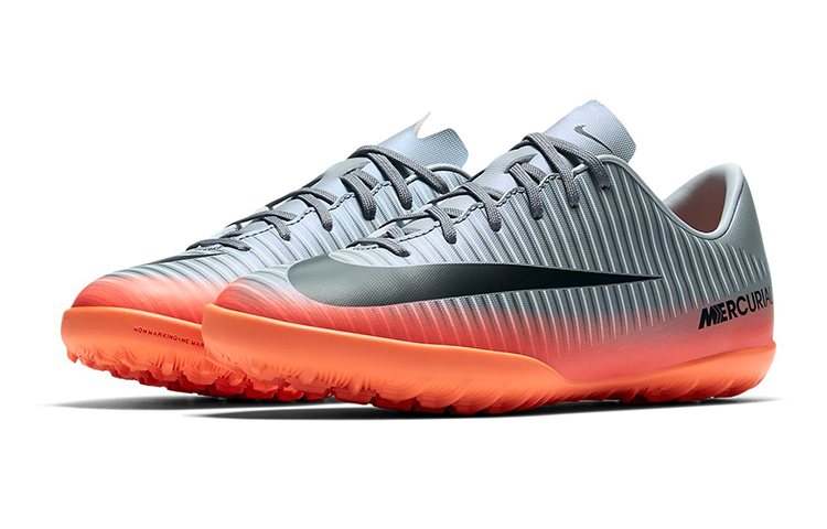 Детские бутсы Nike Jr MercurialX 6 CR7 TF (черно-серый) — фото 4