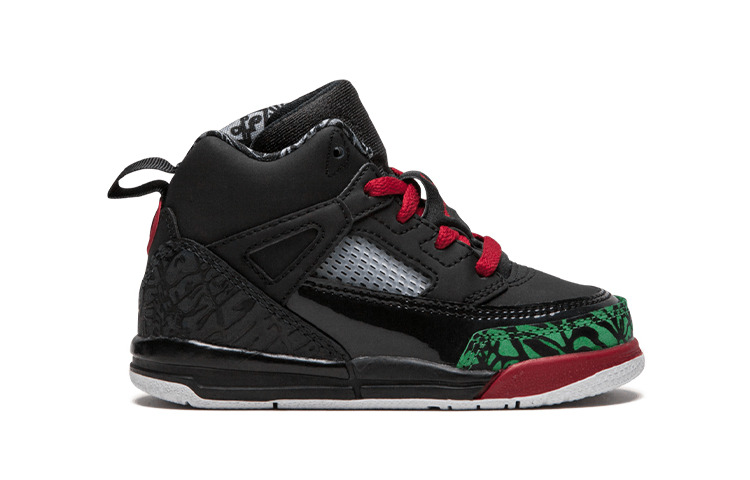 Детские кроссовки Jordan Spizike BT (черно-красно-зеленые) — Чёрный / красный / зелёный — фото 3