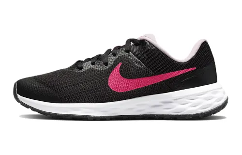 Nike REVOLUTION 6 Cushioning Abrasion Resistant Low top Running Shoes Black Pink Unisex