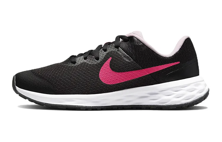 Nike REVOLUTION 6 Cushioning Abrasion Resistant Low top Running Shoes Black Pink Unisex