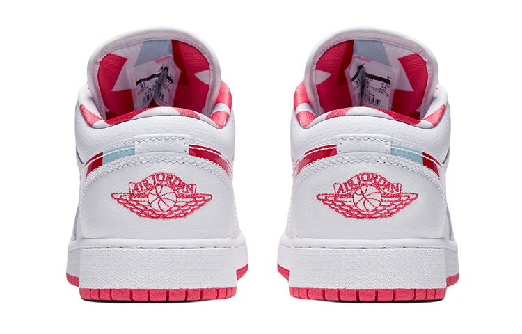 Кроссовки Jordan Air Jordan 1 Low TOPAZ MIST (бело-красные) — Красный / белый — фото 7
