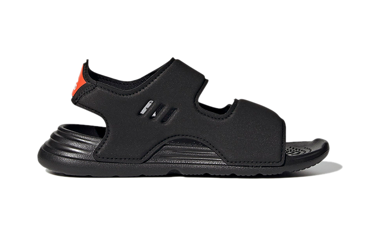 Детские сандалии adidas Swim Sandal (черно-оранжевые) — фото 2