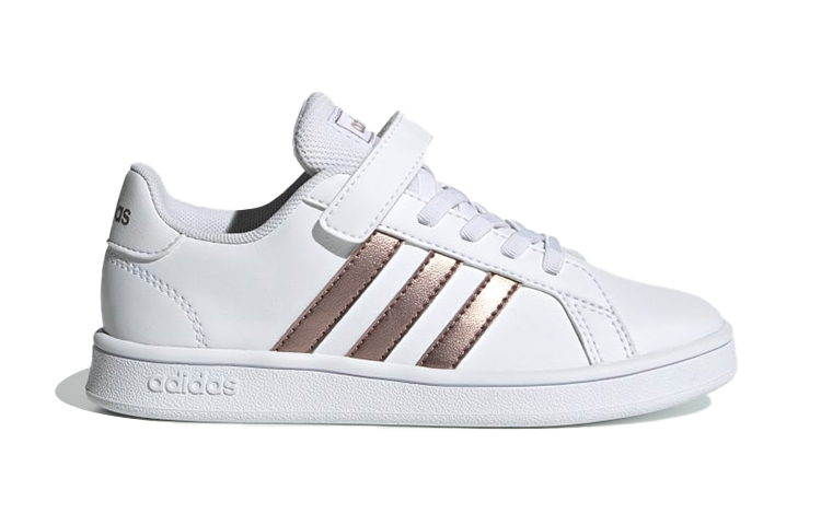 Детские кеды adidas neo GRAND COURT (бело-золотые) — фото 2