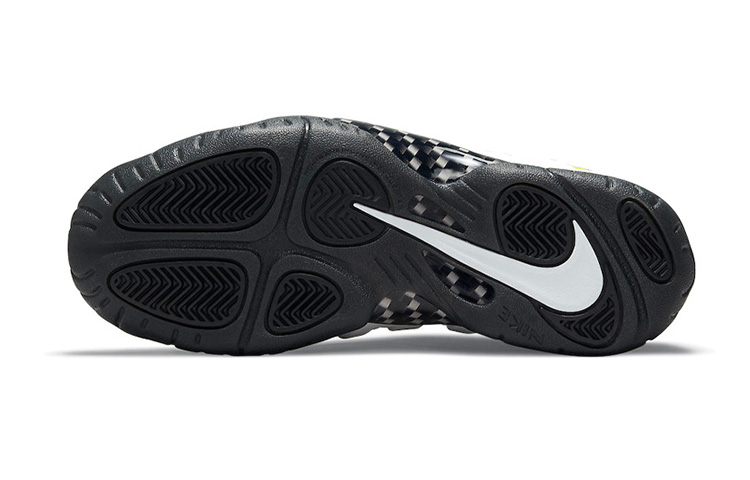 Высокие кроссовки Nike Foamposite One (белый / черный / желтый) — Белый / чёрный / жёлтый — фото 8