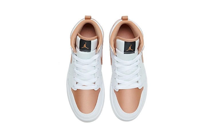 Детские кроссовки Jordan Air Jordan 1 (бело-золотые) — 白/玫瑰金 — фото 5