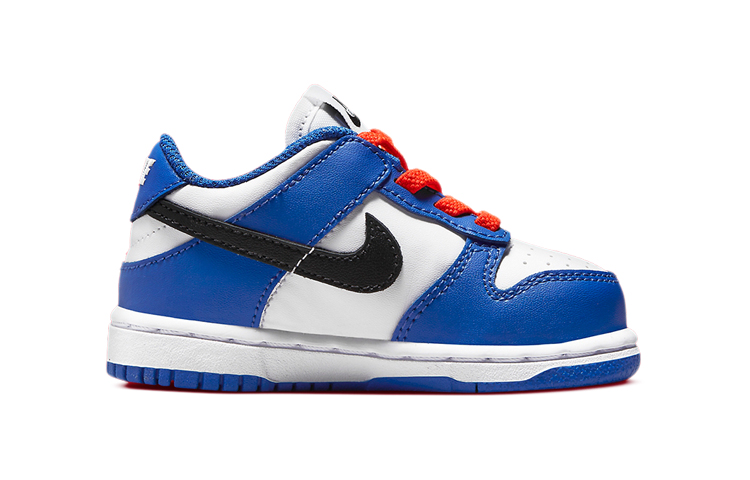 Детские кеды Nike Dunk (бело-сине-оранжевый) — фото 3