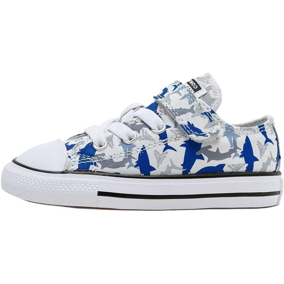 Детские кеды Converse Chuck Taylor All Star (белый / синий / серый)