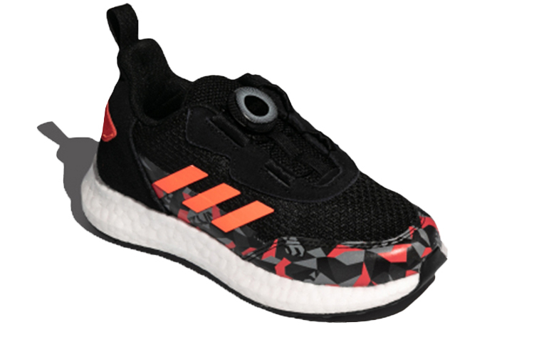 Кроссовки adidas Rapida lux Boa K (черно-оранжево-серые) — фото 3