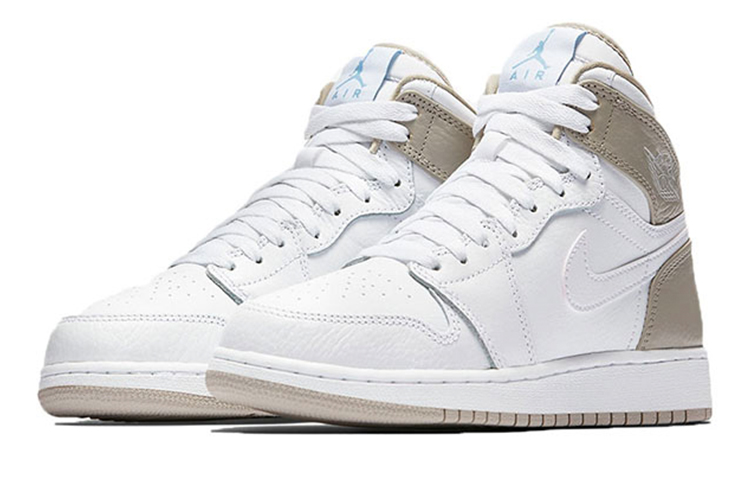 Высокие кроссовки Jordan JordanAir Jordan 1 Retro High Linen GS (белый) — фото 2