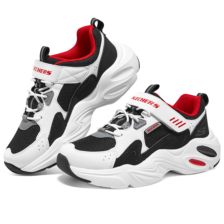 Детские кеды Skechers BOYS (бело-серые) — фото 3