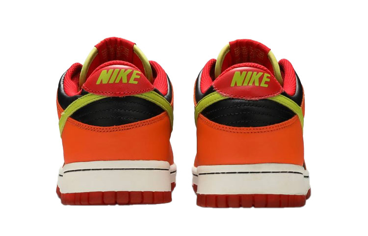 Кеды Nike NikeDunk GS (оранжевый / черный / желтый) — Оранжевый / чёрный / жёлтый — фото 4