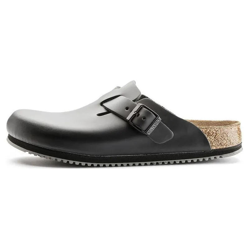 Birkenstock Boston No Special Function Closed Toe Slippers Unisex Black Narrow