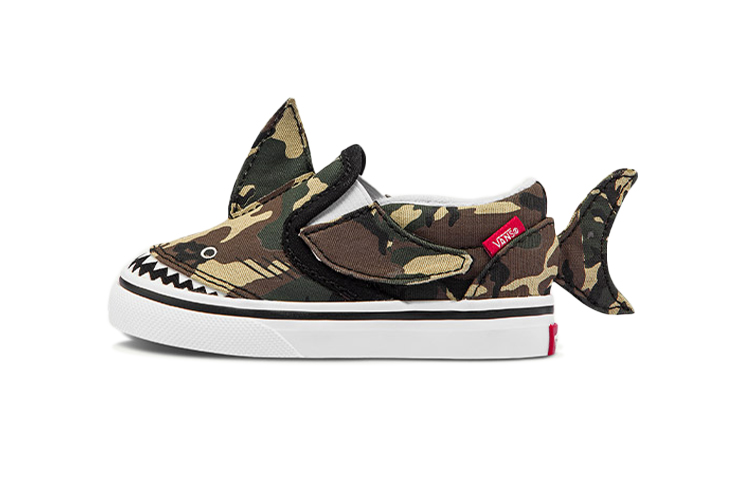 Кеды Vans Shark Camo (черно-бело-коричневые)