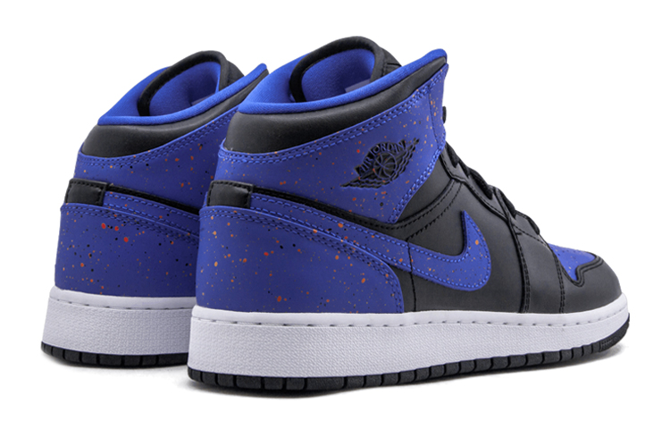 Кроссовки Jordan JordanAir Jordan 1 Mid (черно-синий) — Синий / красный / чёрный — фото 6