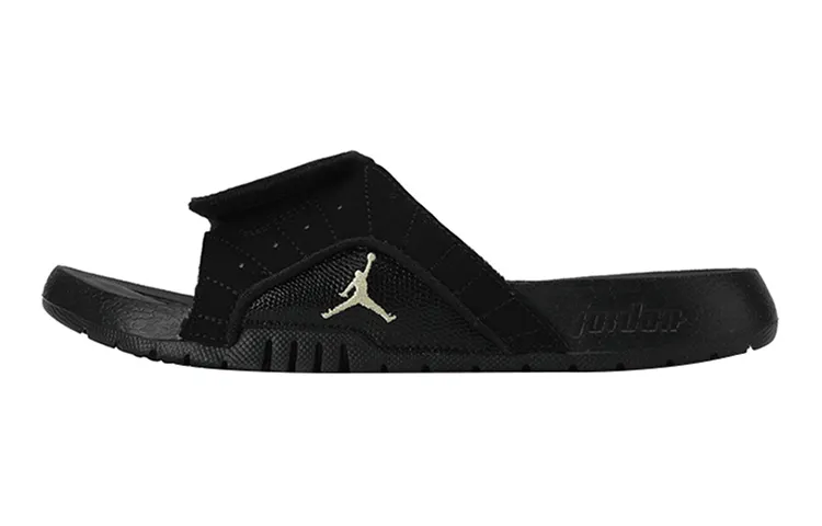 Air Jordan Hydro 12 Slide Black Metallic Gold GS
