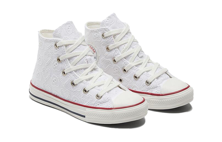 Кеды Converse Chuck Taylor All Star (белые с вышивкой) — фото 3