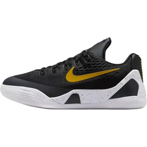 Nike Kobe 9 EM Low Protro Lakers Away Comfortable and Versatile GS Low-top Basketball Shoes Black/Gold Same Style for Men and Women