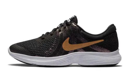 Nike REVOLUTION 4 Shield Athletic Sneakers Slip Resistant Anti Kick Low top Running Shoes Black Unisex