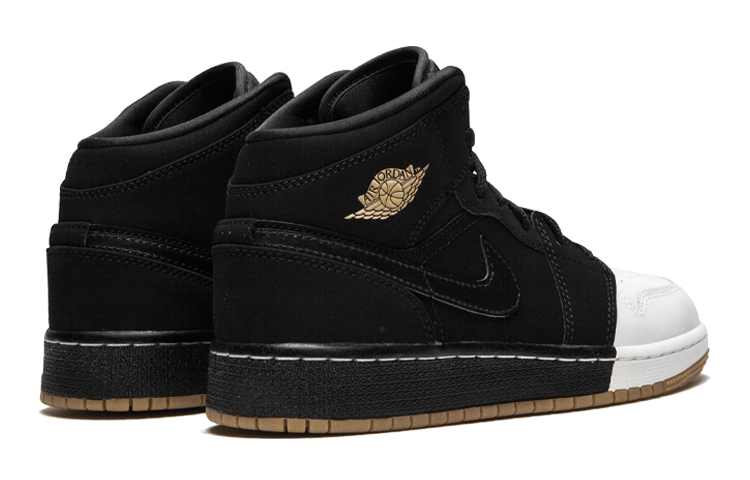 Кроссовки Jordan Air Jordan 1 Mid (черно-белые) — Чёрный / белый — фото 5