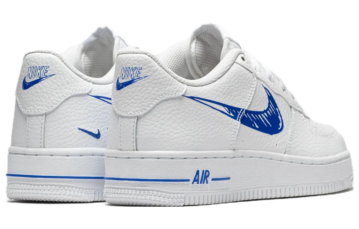 Кроссовки Nike Air Force 1 GS (бело-синие) — фото 6