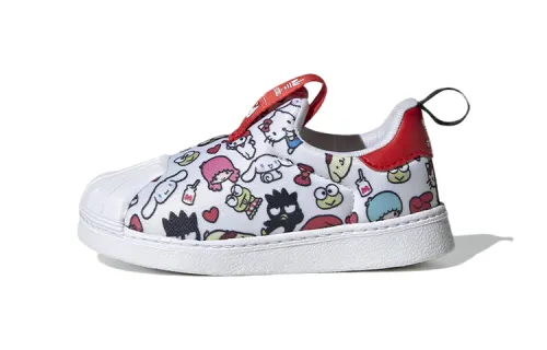 Hello Kitty/Hello Kitty x adidas originals SUPERSTAR 360 Superstar series 360 trendy casual wear-resistant low-top sneakers white red infants and young children