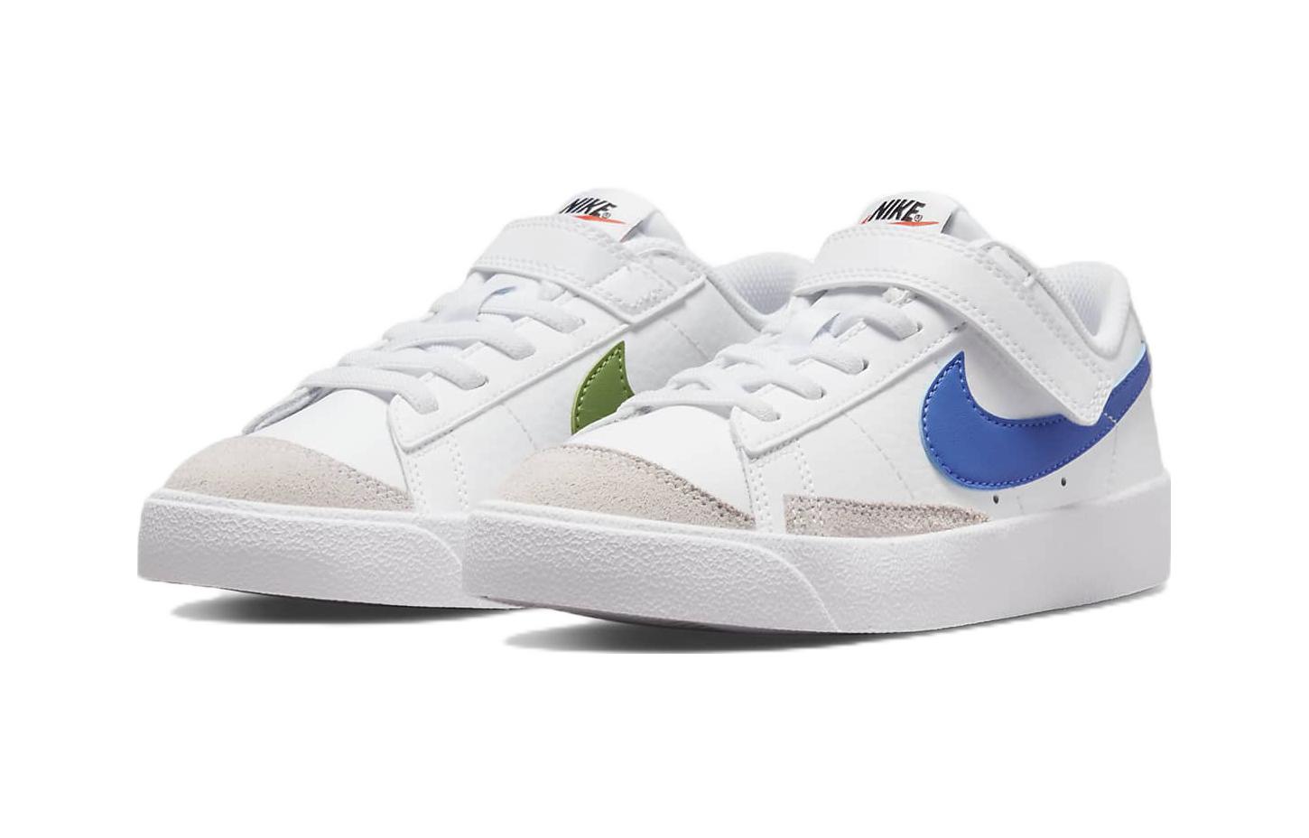 Детские кеды Nike Blazer 77 (синий / белый / зеленый) — Синий / белый / зелёный — фото 5
